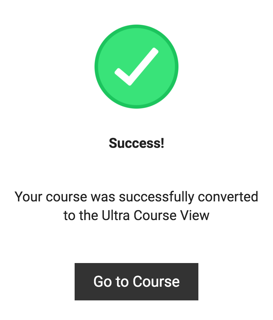 Email notification after course conversion